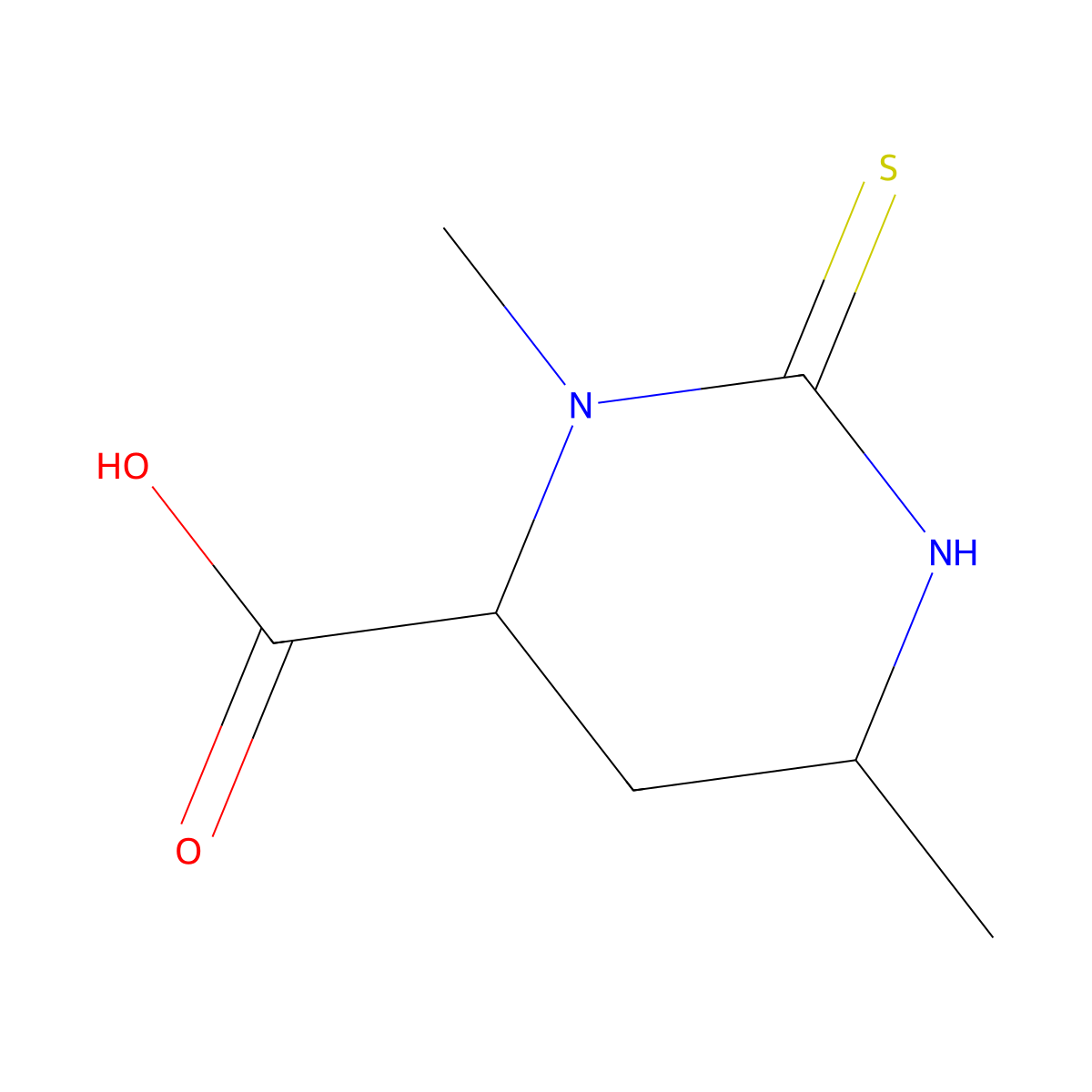 3,6-Dimethyl-2-thioxohexahydropyrimidine-4-carboxylic acid molecular structure, CAS 1103826-96-5