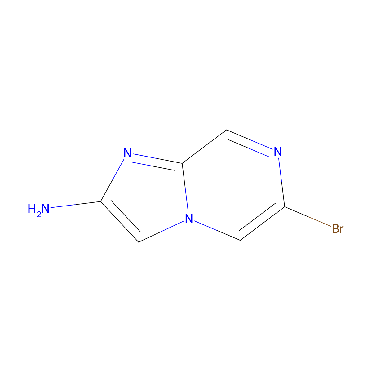 6-Bromoimidazo[1,2-a]pyrazin-2-amine molecular structure, CAS 1103861-38-6