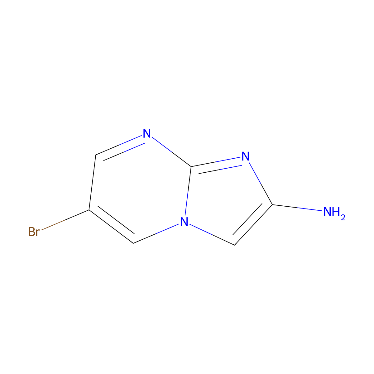 6-Bromoimidazo[1,2-a]pyrimidin-2-amine molecular structure, CAS 1103861-39-7