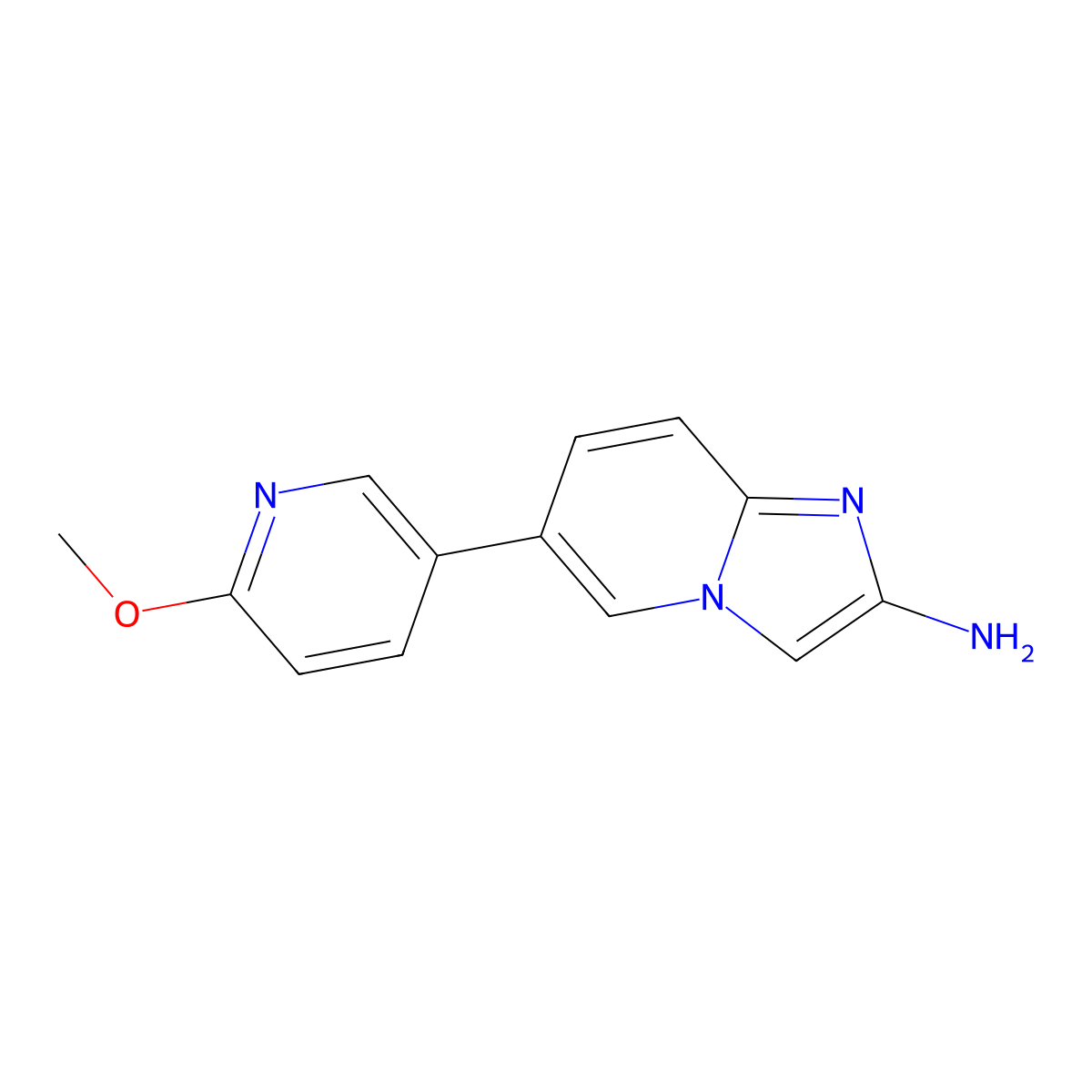 6-(6-Methoxy-3-pyridinyl)imidazo[1,2-a]pyridin-2-amine molecular structure, CAS 1103861-42-2
