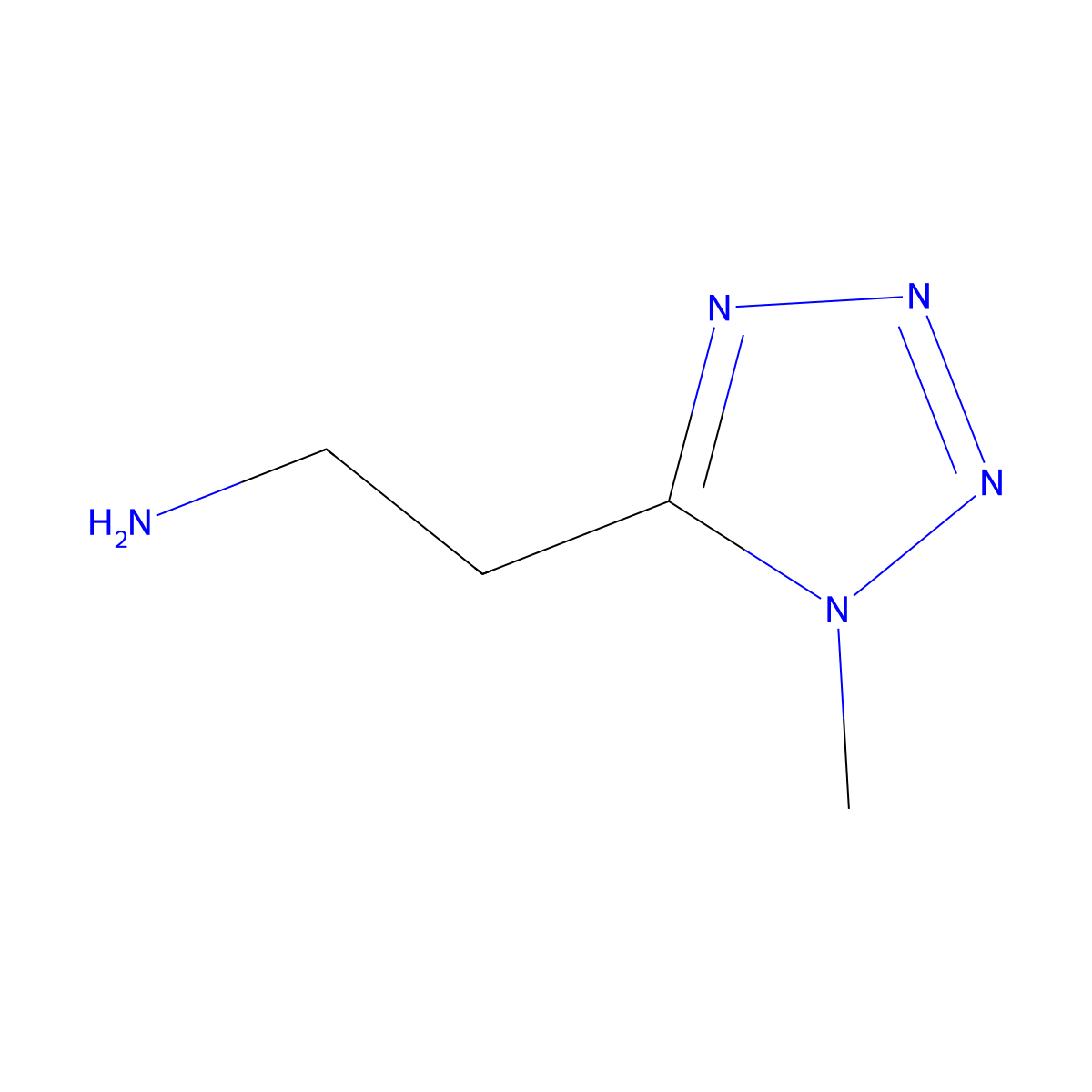 2-(1-Methyl-1H-tetrazol-5-yl)-ethylamine molecular structure, CAS 1103861-46-6