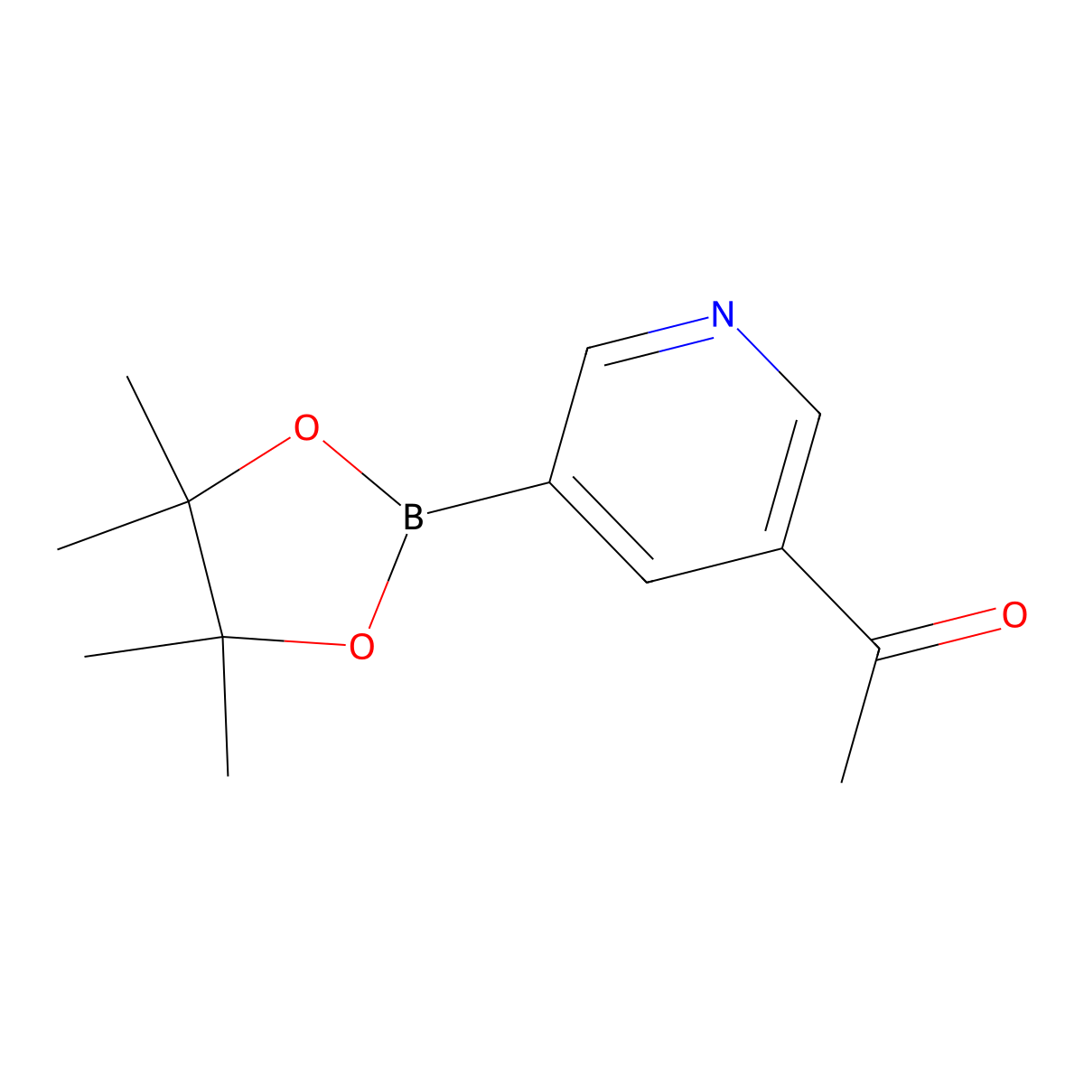 1-(5-(4,4,5,5-Tetramethyl-1,3,2-dioxaborolan-2-YL)pyridin-3-YL)ethanone molecular structure, CAS 1103862-13-0