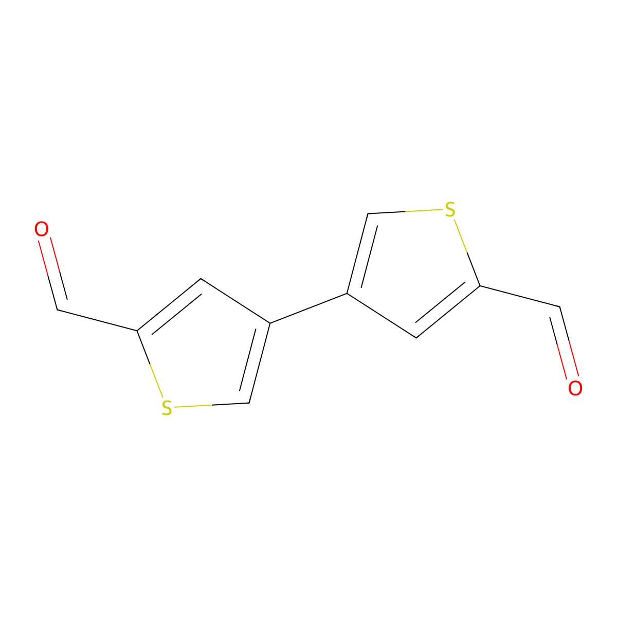 4-(5-Formylthiophen-3-yl)thiophene-2-carbaldehyde molecular structure, CAS 1103907-09-0