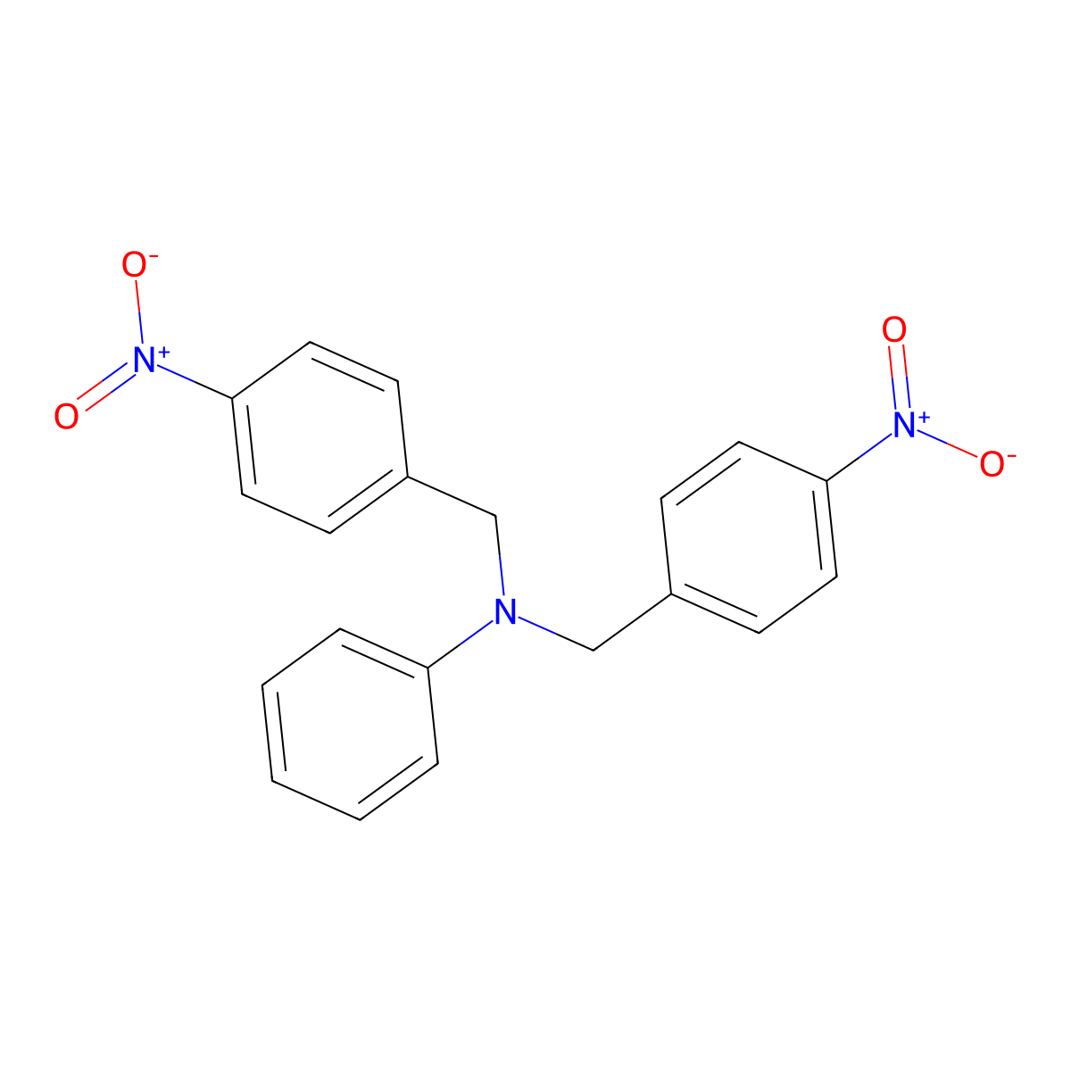 N,N-bis(4-nitrobenzyl)aniline molecular structure, CAS 110392-56-8