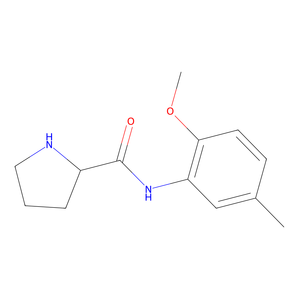 N-(2-Methoxy-5-methylphenyl)pyrrolidine-2-carboxamide molecular structure, CAS 1103923-58-5