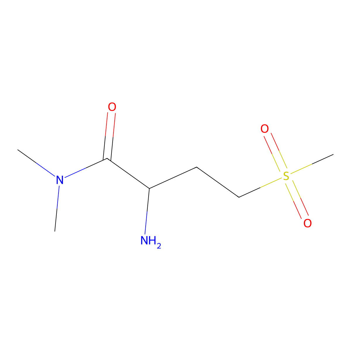 2-Amino-4-methanesulfonyl-N,N-dimethylbutanamide molecular structure, CAS 1103950-12-4