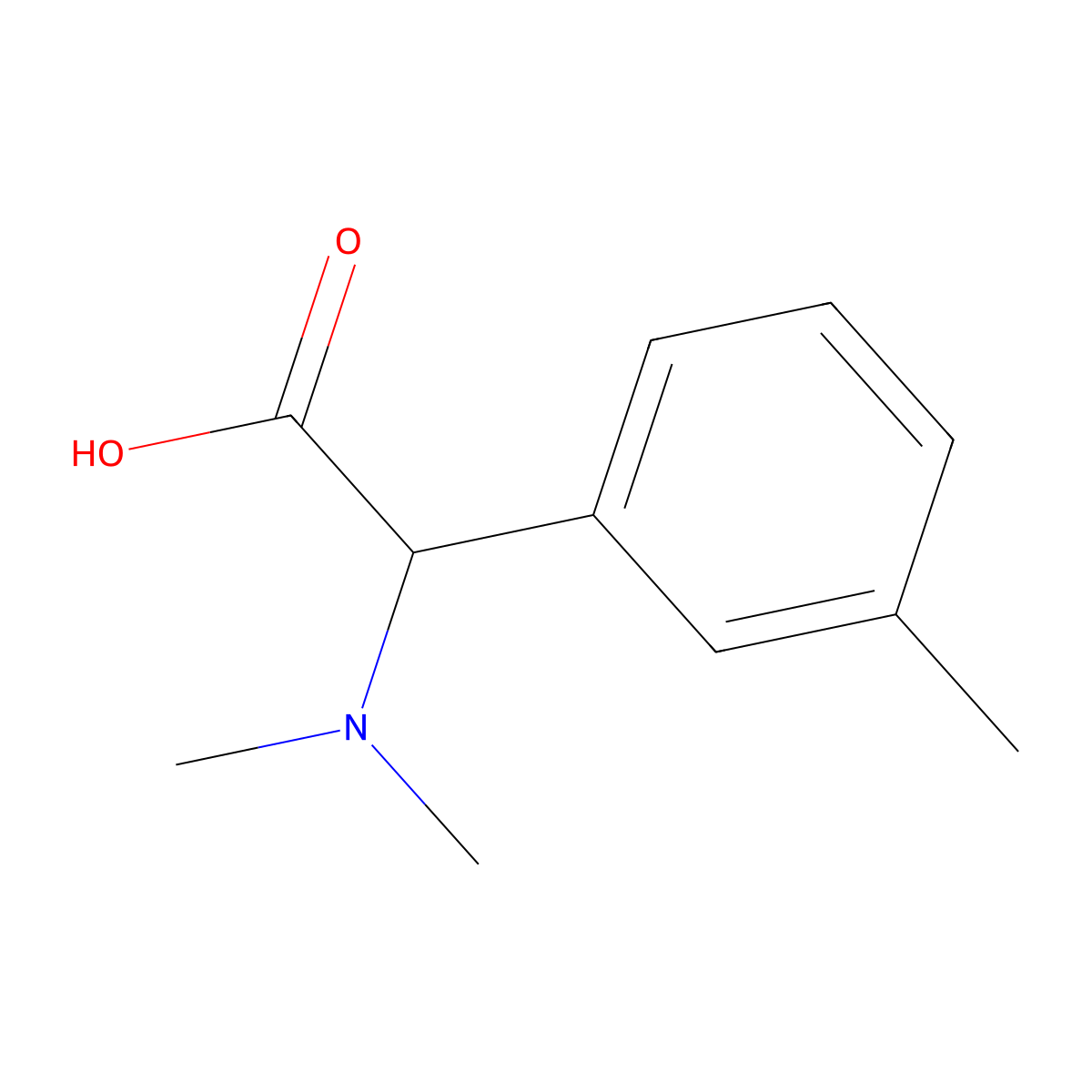 Dimethylamino-m-tolyl-acetic acid molecular structure, CAS 1103975-92-3