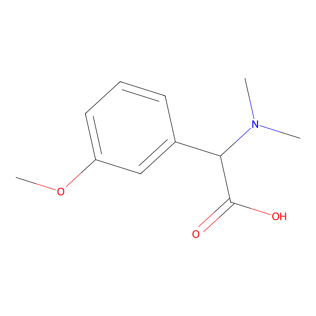 2-(Dimethylamino)-2-(3-methoxyphenyl)acetic acid molecular structure, CAS 1103976-11-9
