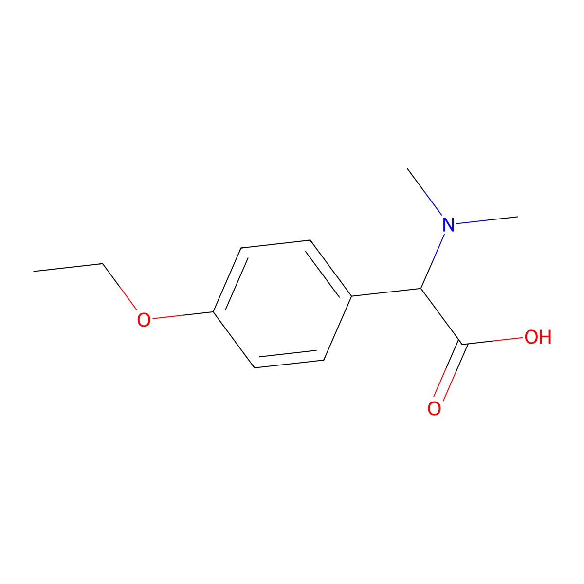 2-(Dimethylamino)-2-(4-ethoxyphenyl)acetic acid molecular structure, CAS 1103976-68-6