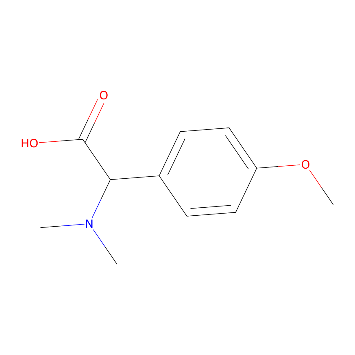 2-(Dimethylamino)-2-(4-methoxyphenyl)acetic acid molecular structure, CAS 1103976-91-5