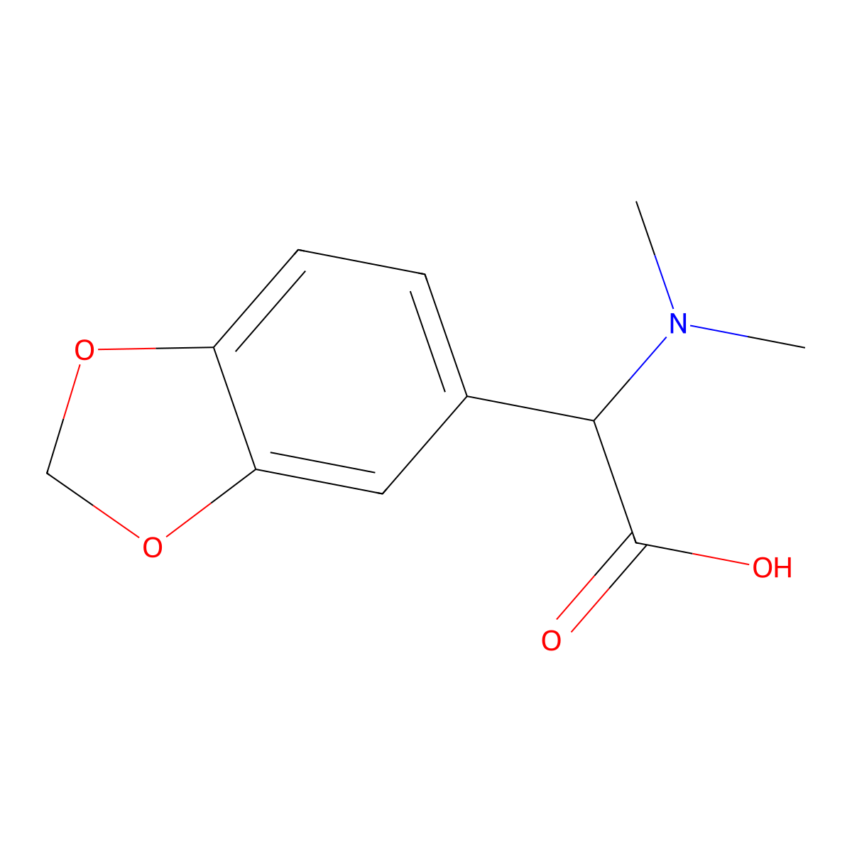 1,3-Benzodioxol-5-yl(dimethylamino)acetic acid molecular structure, CAS 1103977-07-6