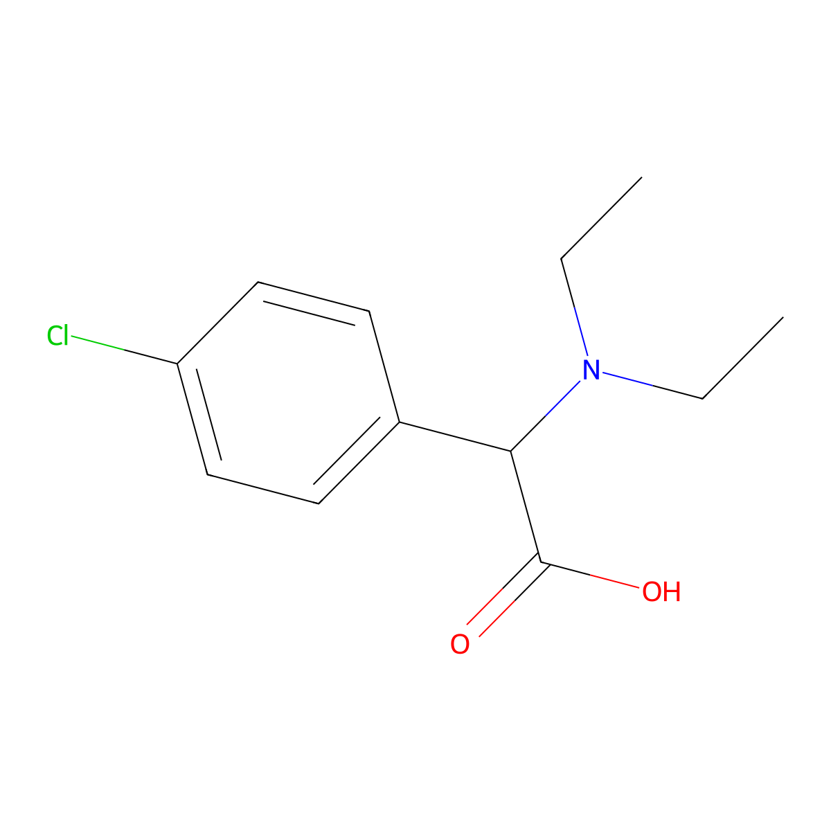(4-Chlorophenyl)(diethylamino)acetic acid molecular structure, CAS 1103977-69-0