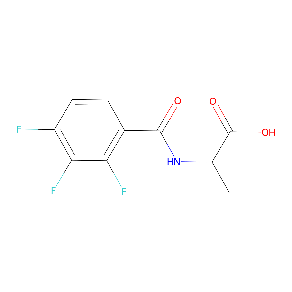 2-[(2,3,4-Trifluorophenyl)formamido]propanoic acid molecular structure, CAS 1103979-29-8