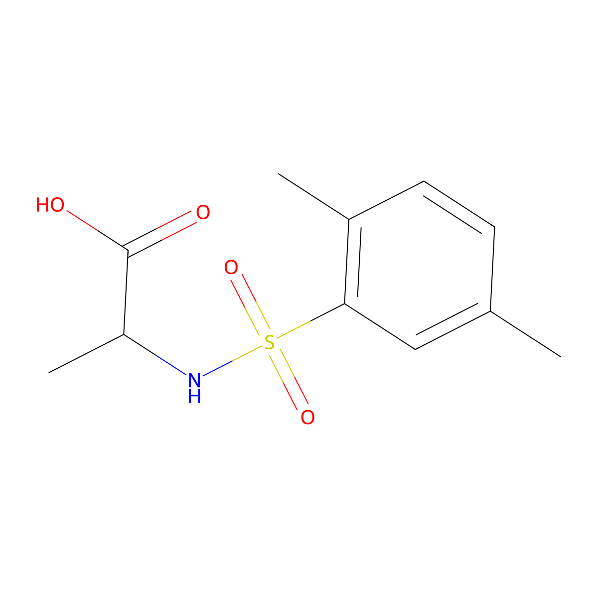((2,5-Dimethylphenyl)sulfonyl)alanine molecular structure, CAS 1103980-04-6
