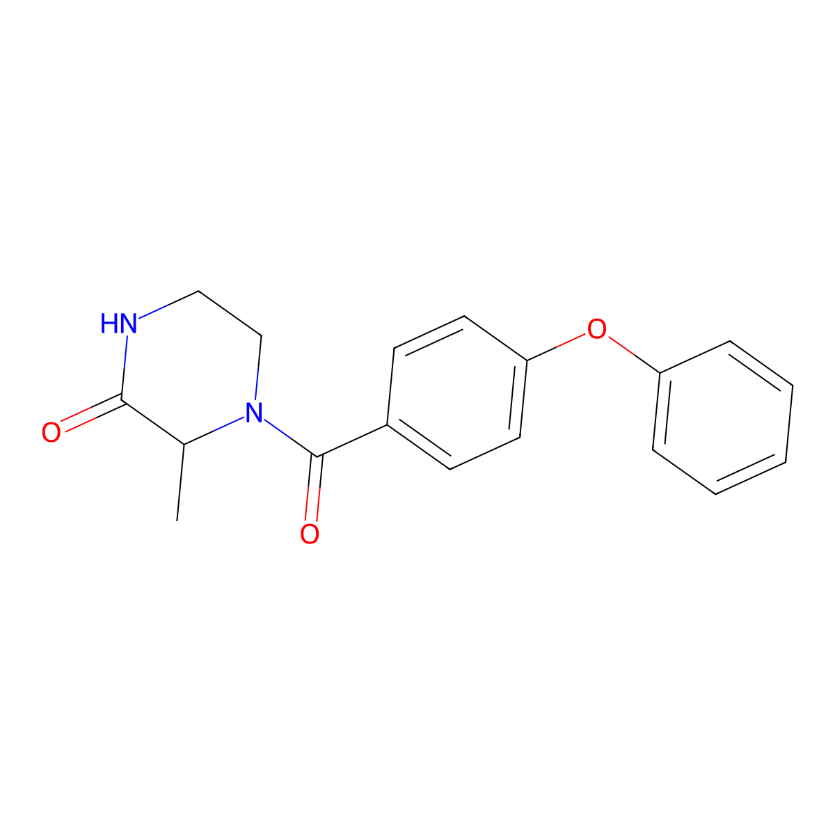 3-Methyl-4-(4-phenoxybenzoyl)piperazin-2-one molecular structure, CAS 1103994-44-0