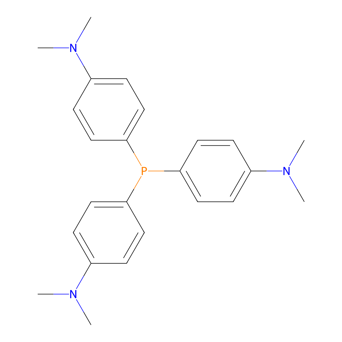 Benzenamine, phosphinidynetris(N,N-dimethyl- molecular structure, CAS 1104-21-8