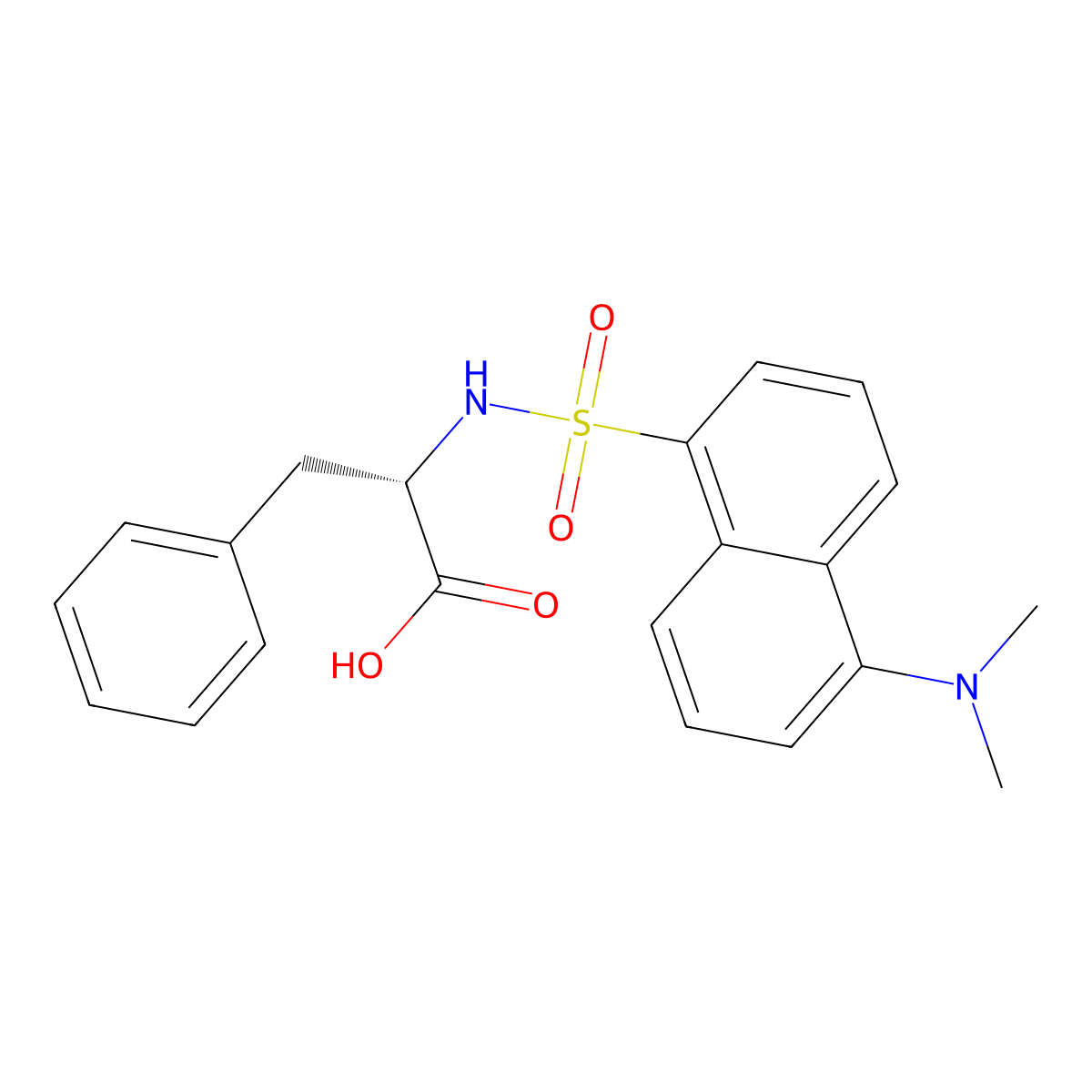 Dansyl-L-phenylalanine molecular structure, CAS 1104-36-5