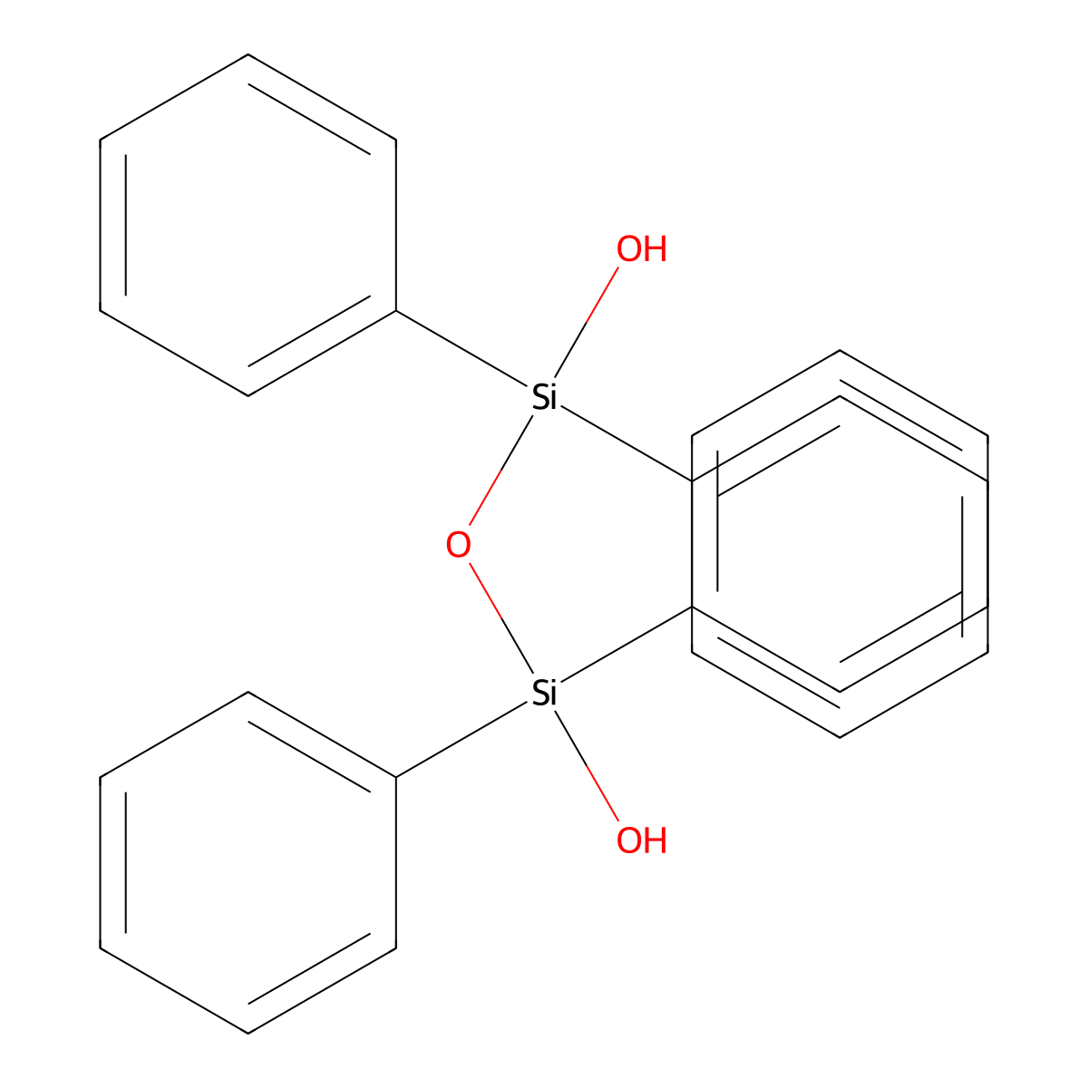 1,1,3,3-Tetraphenyl-1,3-disiloxanediol molecular structure, CAS 1104-93-4