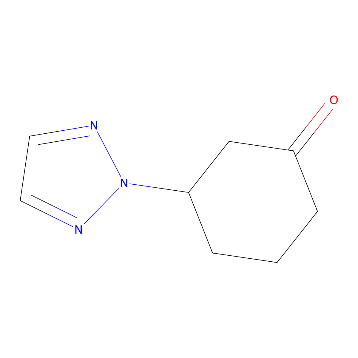 3-(2H-1,2,3-Triazole-2-yl)cyclohexanone molecular structure, CAS 1104001-95-7