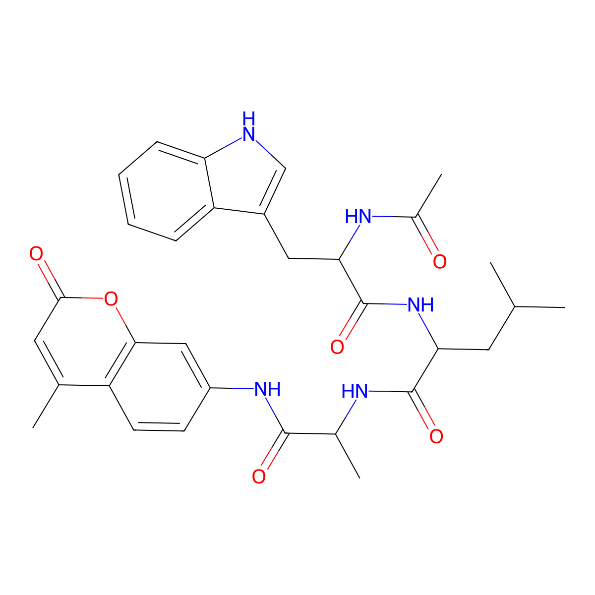 Ac-WLA-AMC molecular structure, CAS 1104011-59-7