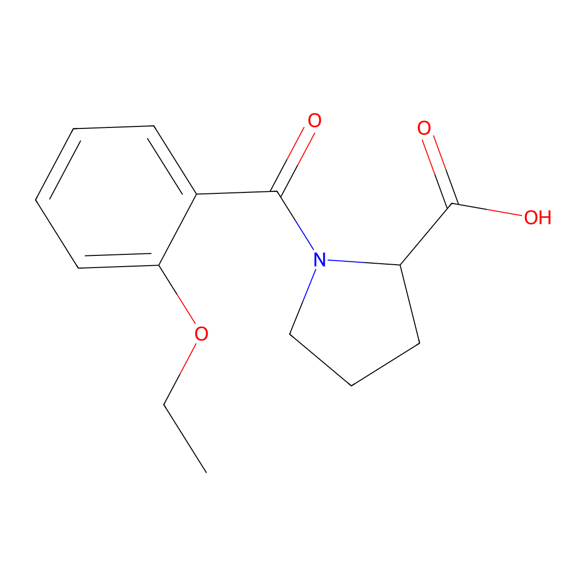 1-(2-Ethoxybenzoyl)pyrrolidine-2-carboxylic acid molecular structure, CAS 1104060-59-4