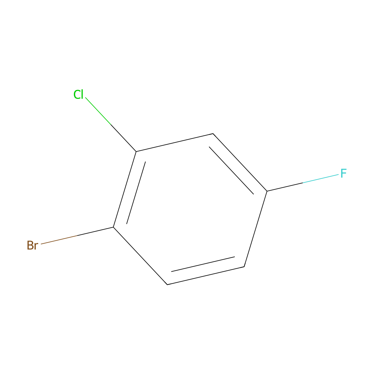 1-Bromo-2-chloro-4-fluorobenzene molecular structure, CAS 110407-59-5