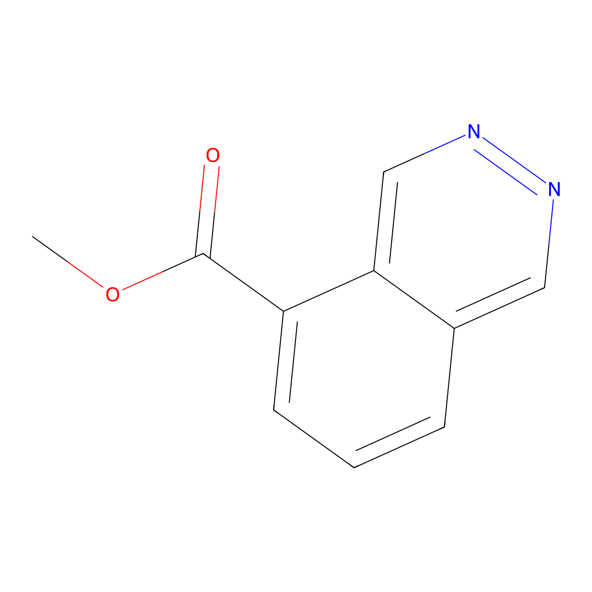 Methyl phthalazine-5-carboxylate molecular structure, CAS 1104070-92-9