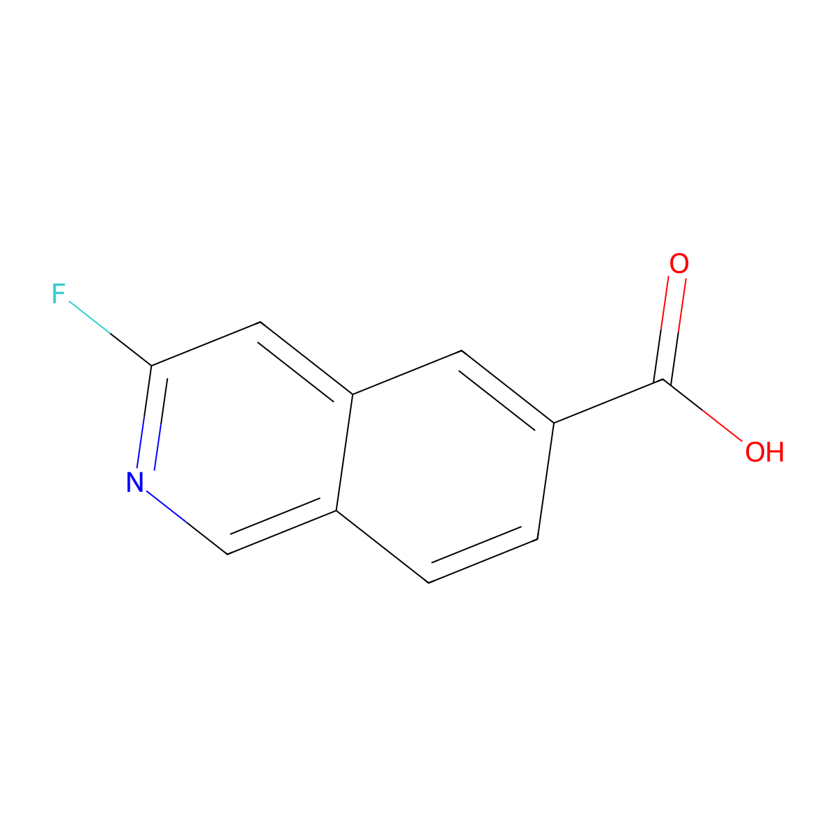 3-Fluoroisoquinoline-6-carboxylic acid molecular structure, CAS 1104071-70-6