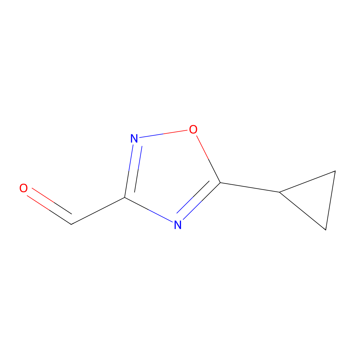 5-Cyclopropyl-1,2,4-oxadiazole-3-carbaldehyde molecular structure, CAS 1104078-07-0
