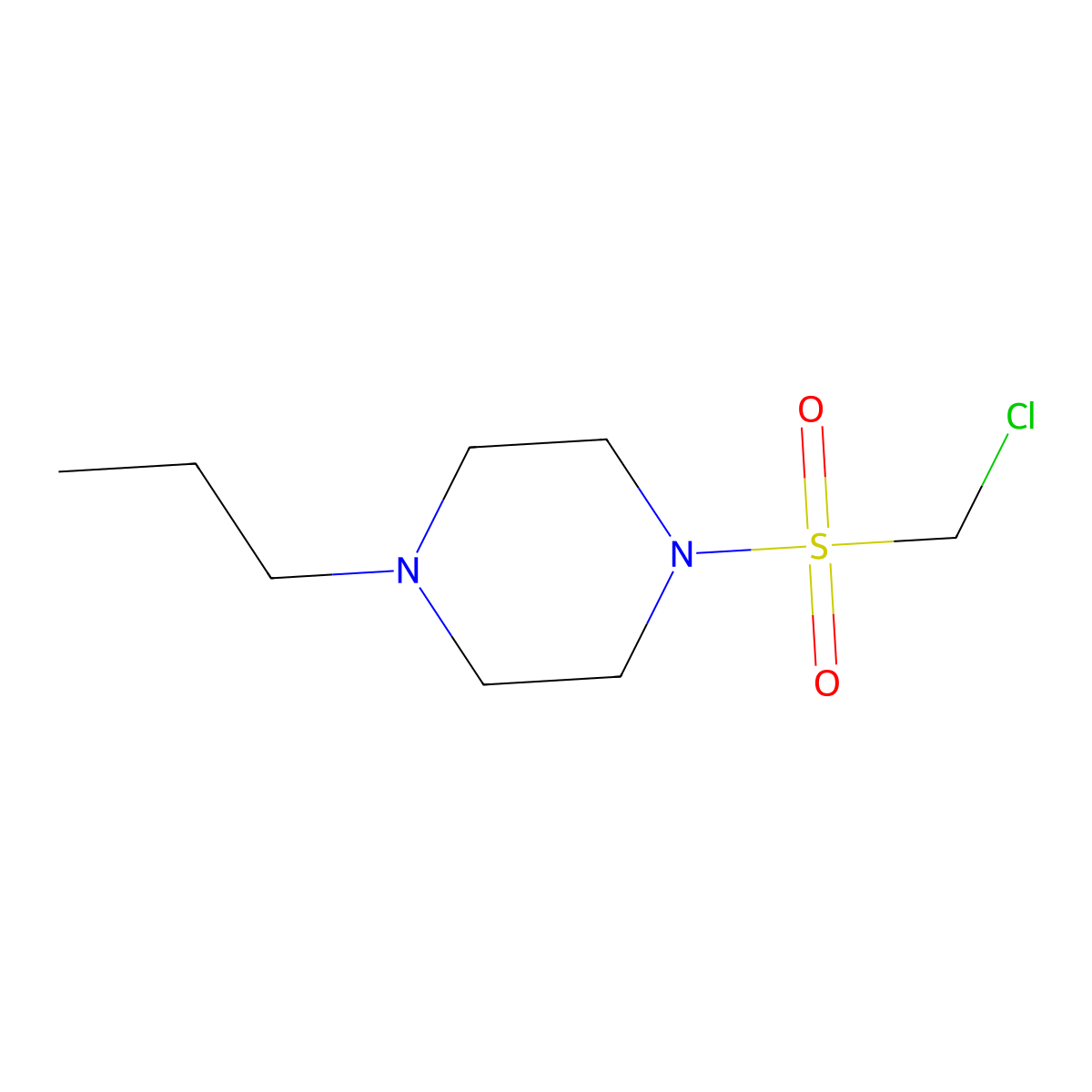 1-Chloromethanesulfonyl-4-propylpiperazine molecular structure, CAS 110417-46-4