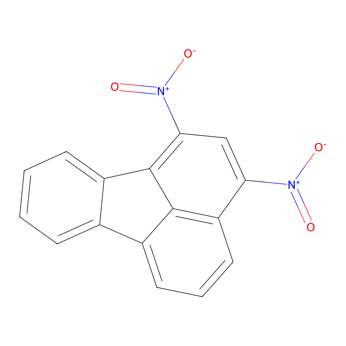1,3-Dinitrofluoranthene molecular structure, CAS 110419-21-1
