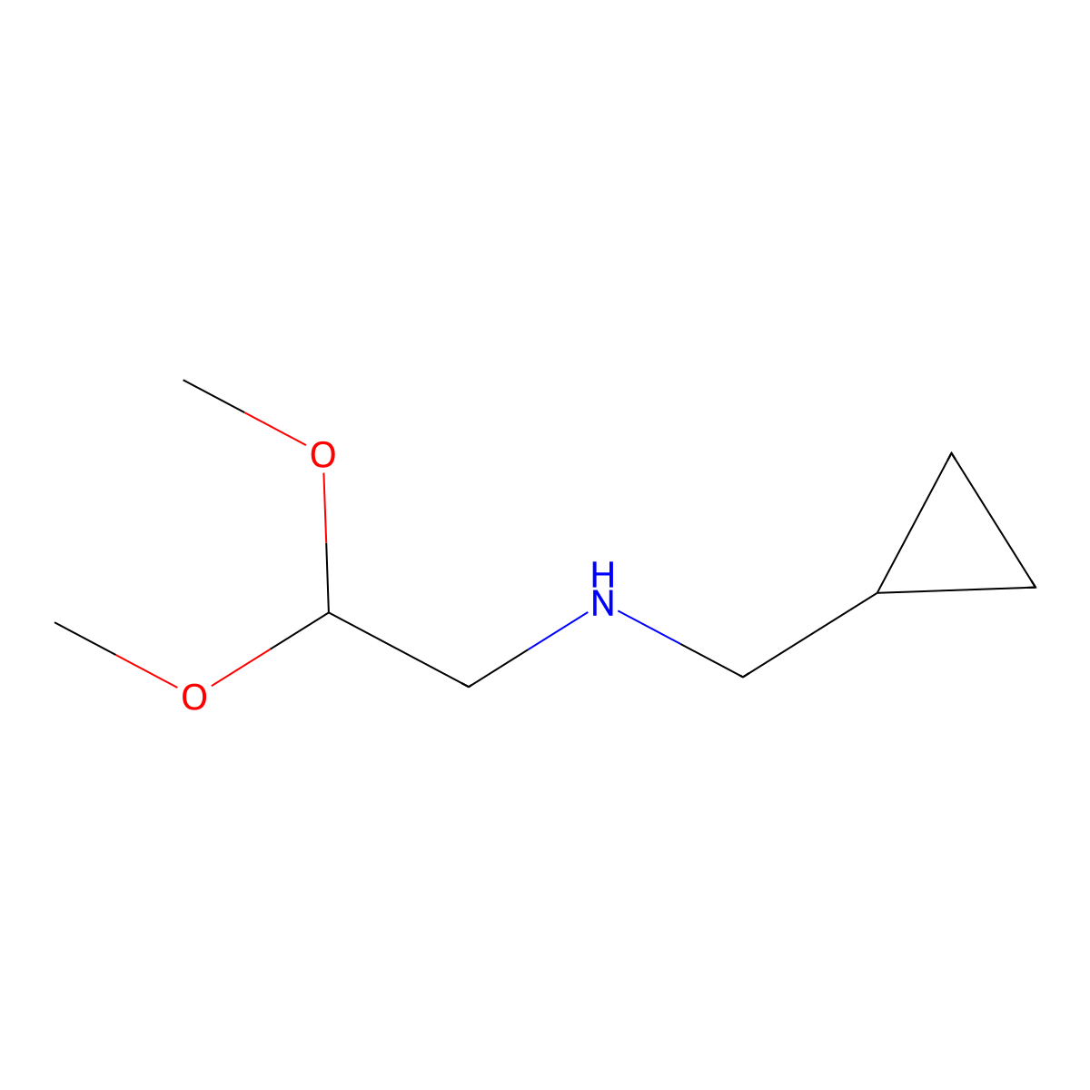 (Cyclopropylmethyl)(2,2-dimethoxyethyl)amine molecular structure, CAS 1104193-66-9