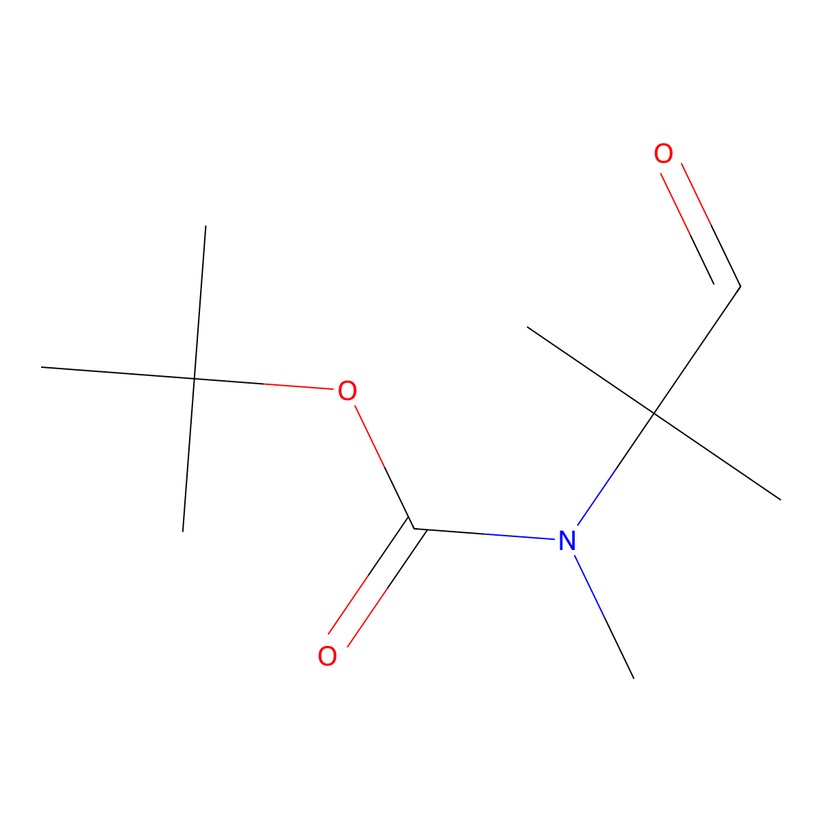 tert-butyl N-methyl-N-(2-methyl-1-oxopropan-2-yl)carbamate molecular structure, CAS 1104194-54-8