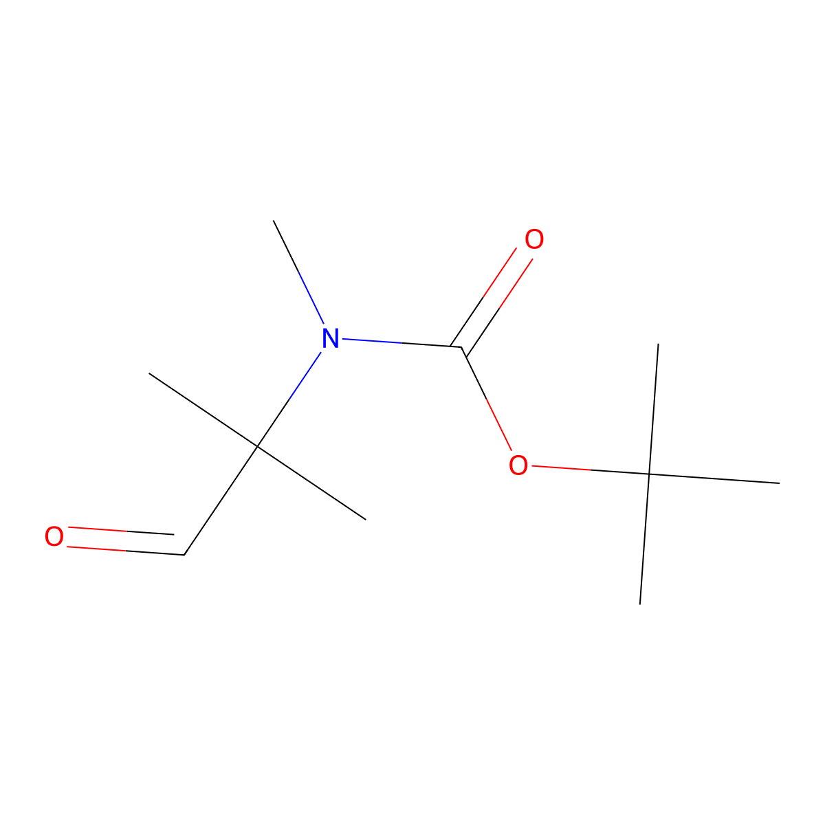 tert-butyl N-methyl-N-(2-methyl-1-oxopropan-2-yl)carbamate molecular structure, CAS 1104194-54-8