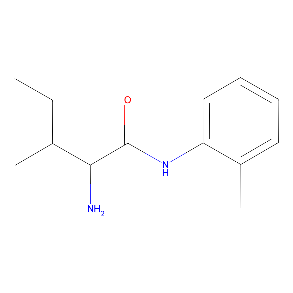 2-amino-3-methyl-N-(2-methylphenyl)pentanamide molecular structure, CAS 1104197-17-2