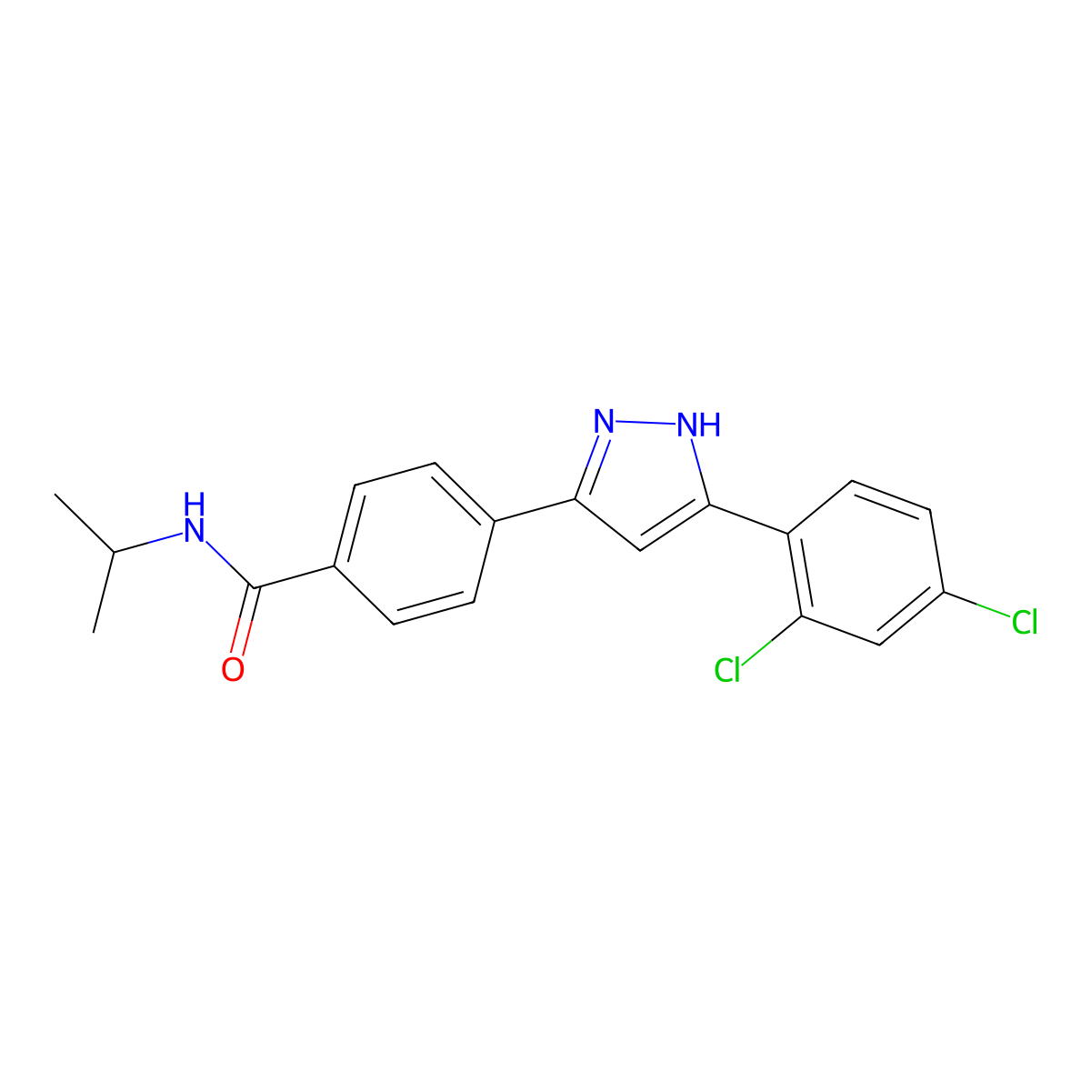 4-[3-(2,4-dichlorophenyl)-1H-pyrazol-5-yl]-N~1~-isopropylbenzamide molecular structure, CAS 1104197-71-8