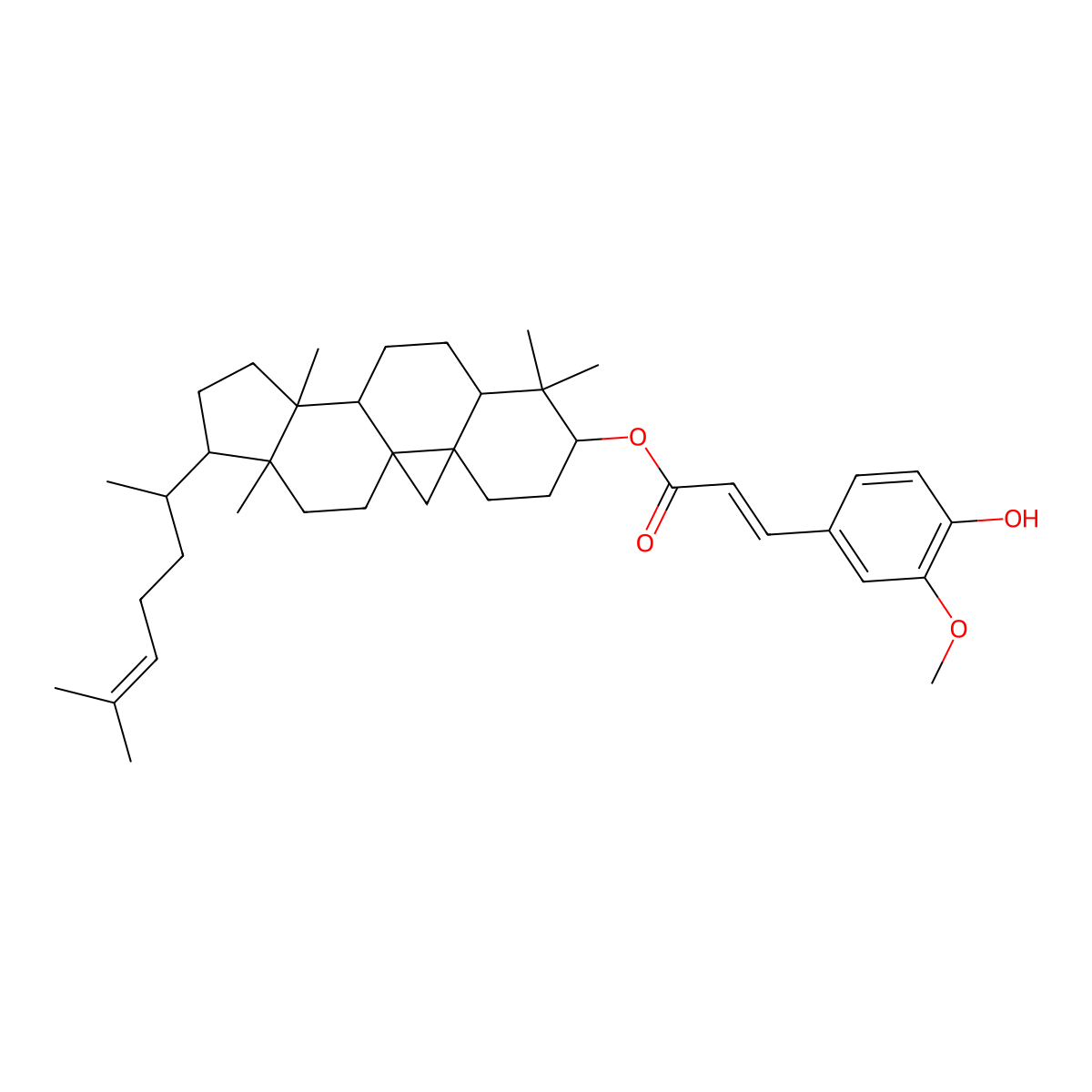 Gamma-Oryzanol molecular structure, CAS 11042-64-1