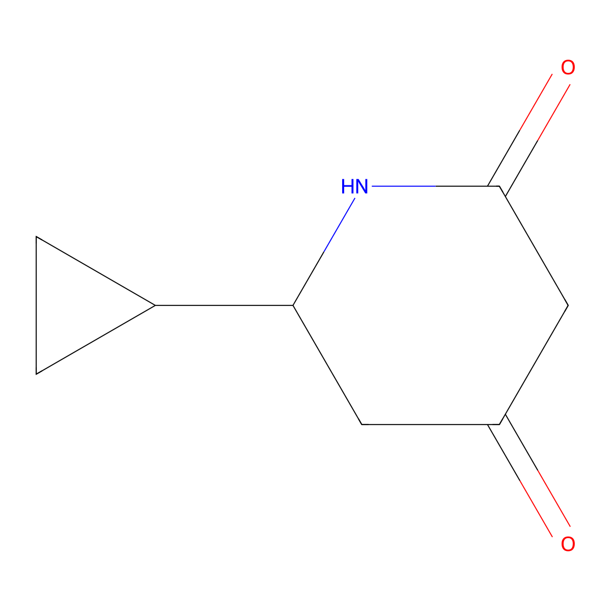 6-Cyclopropylpiperidine-2,4-dione molecular structure, CAS 1104202-34-7