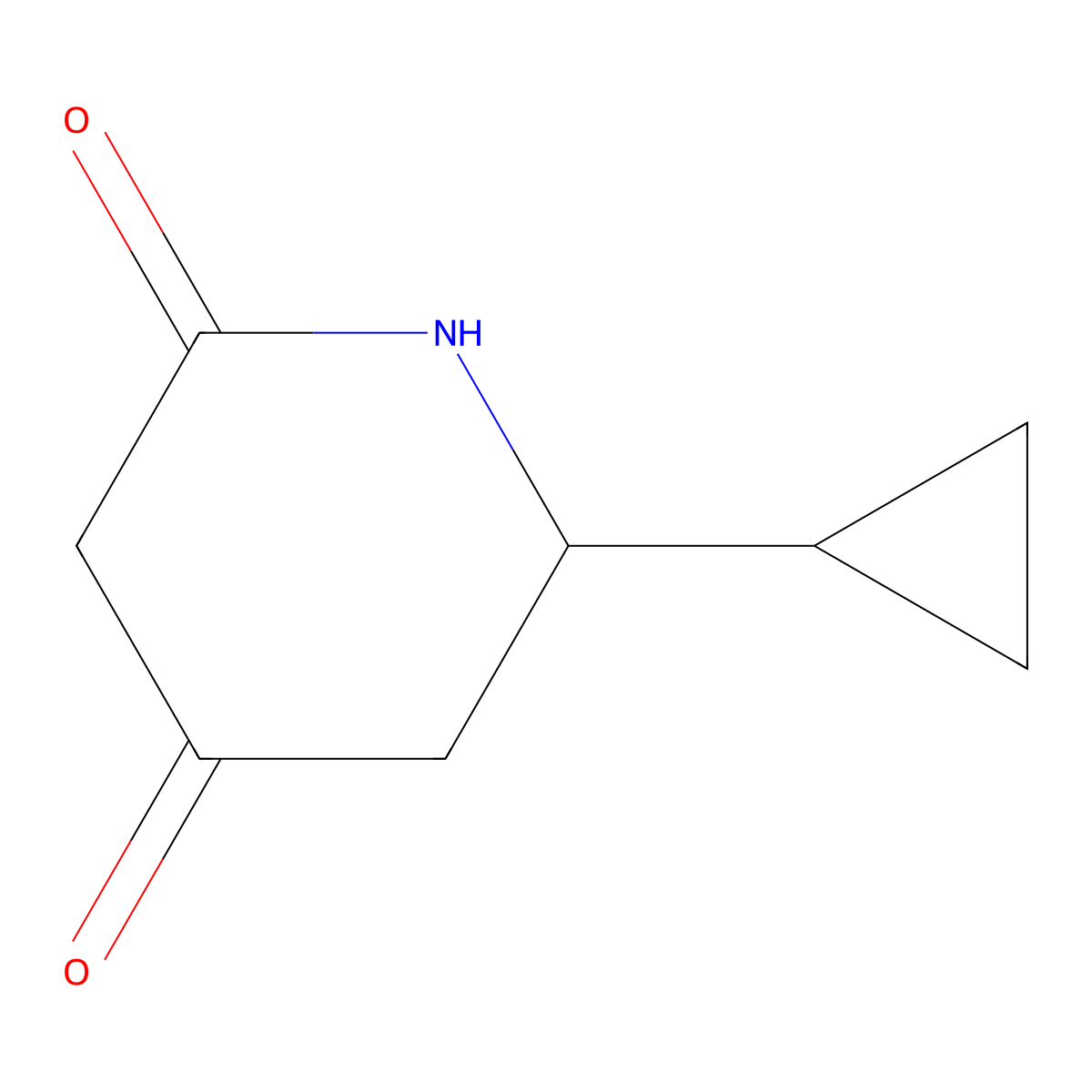 6-Cyclopropylpiperidine-2,4-dione molecular structure, CAS 1104202-34-7