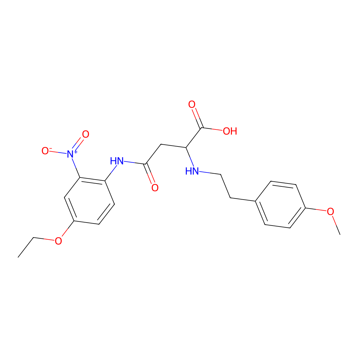 4-((4-Ethoxy-2-nitrophenyl)amino)-2-((4-methoxyphenethyl)amino)-4-oxobutanoic acid molecular structure, CAS 1104225-63-9