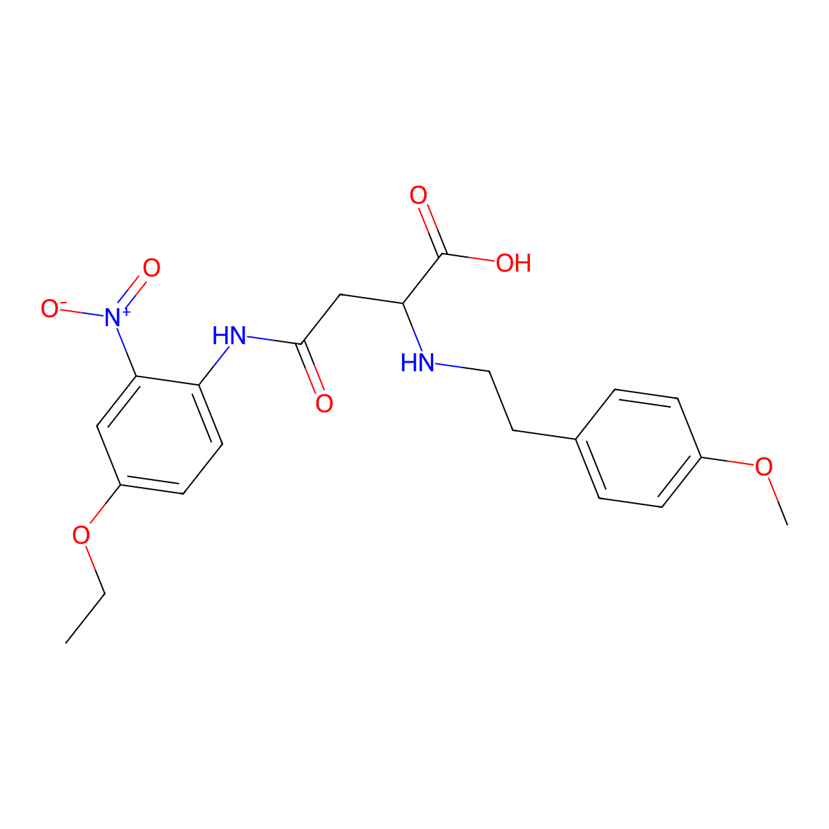 4-((4-Ethoxy-2-nitrophenyl)amino)-2-((4-methoxyphenethyl)amino)-4-oxobutanoic acid molecular structure, CAS 1104225-63-9