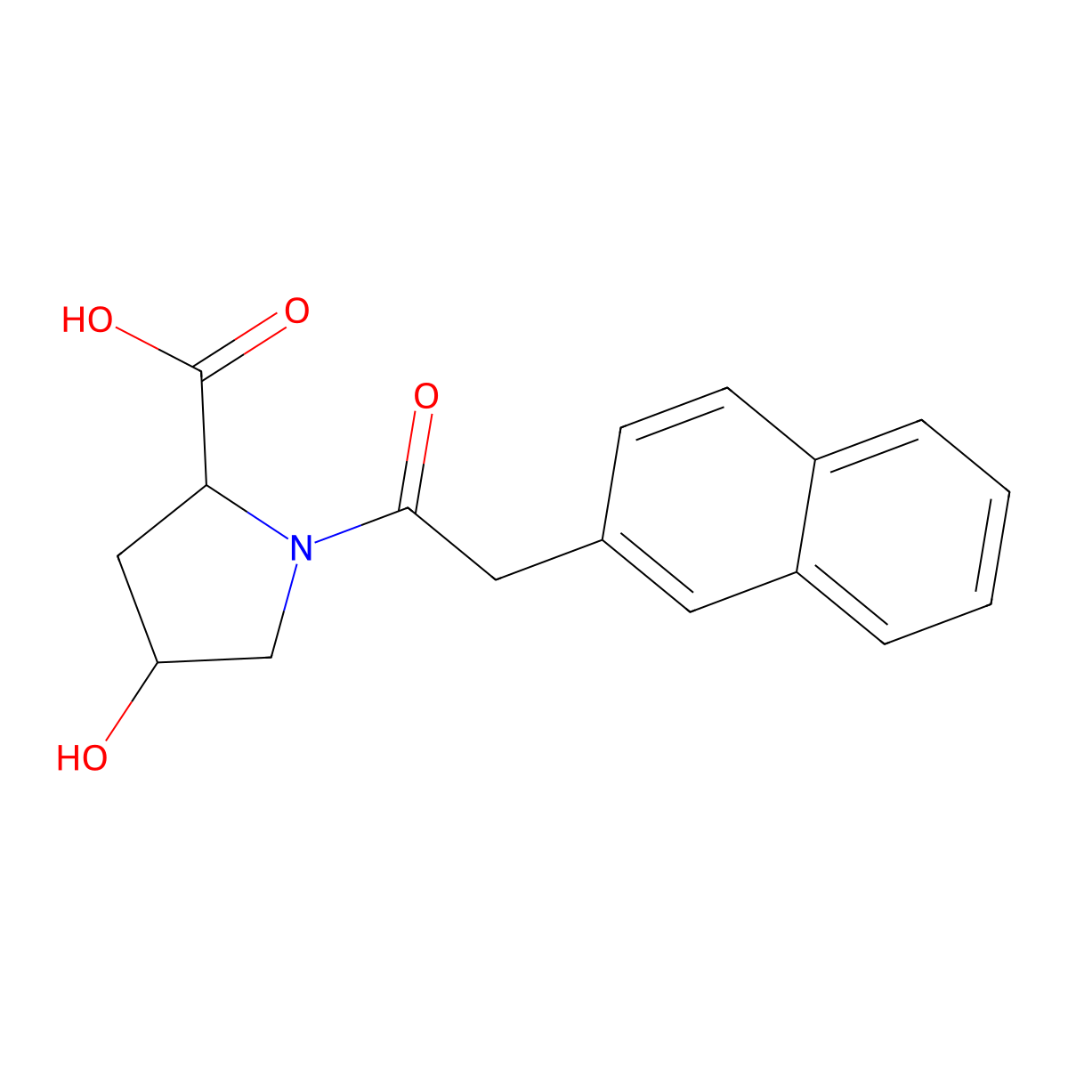 4-Hydroxy-1-[2-(naphthalen-2-yl)acetyl]pyrrolidine-2-carboxylic acid molecular structure, CAS 1104226-90-5