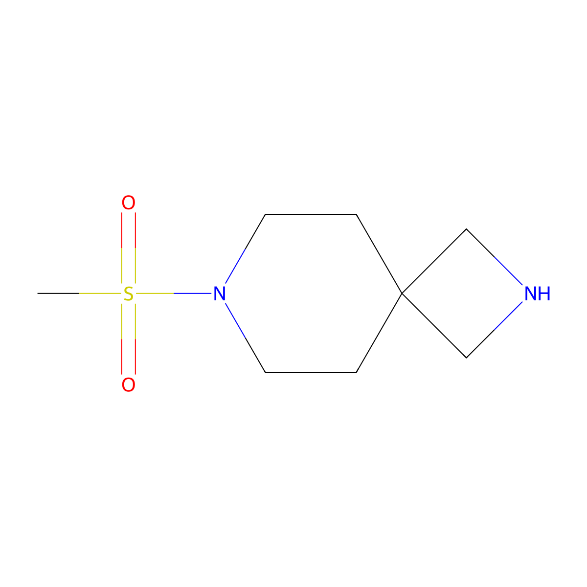 7-(Methylsulfonyl)-2,7-diazaspiro[3.5]nonane molecular structure, CAS 1104253-55-5