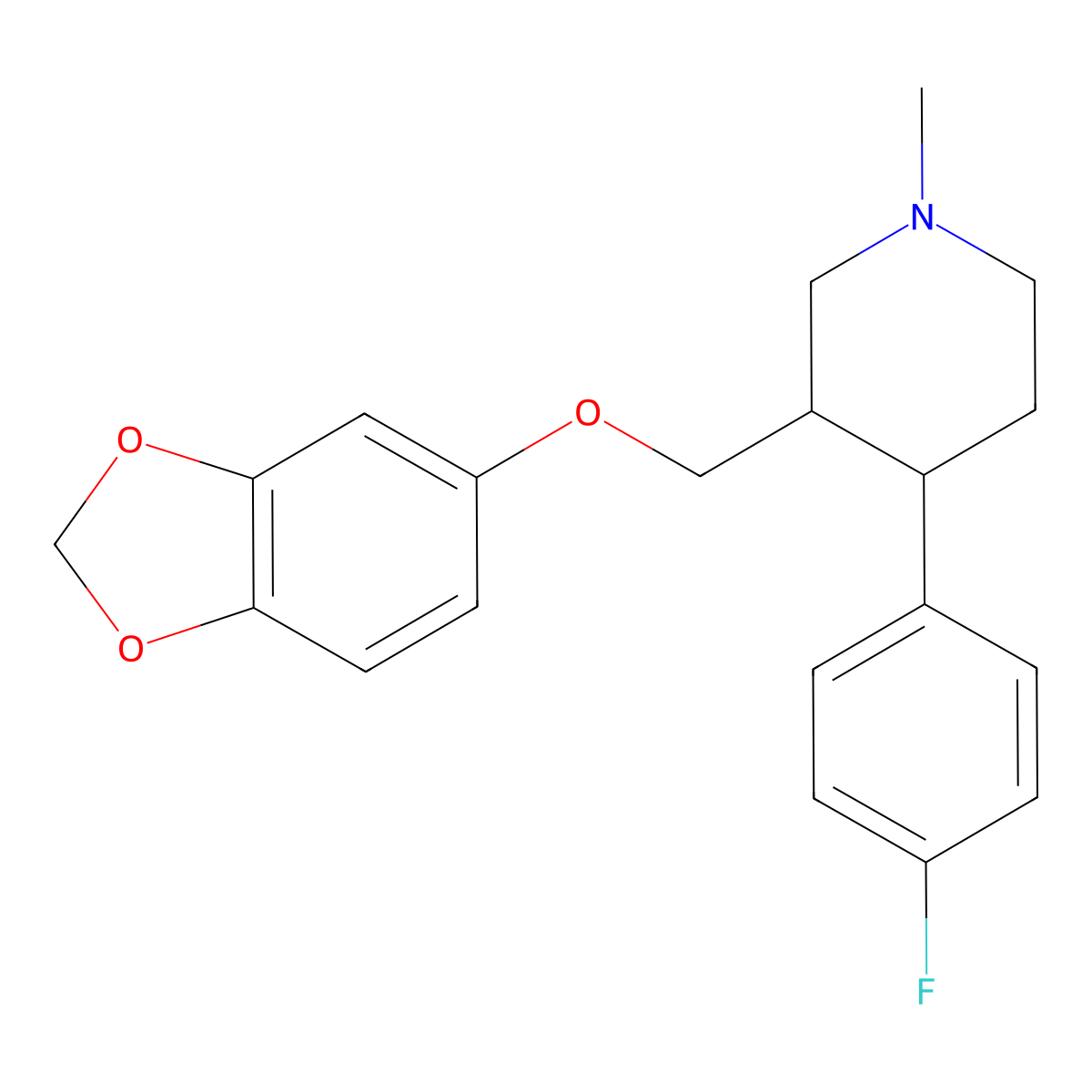 N-Methylparoxetine molecular structure, CAS 110429-36-2