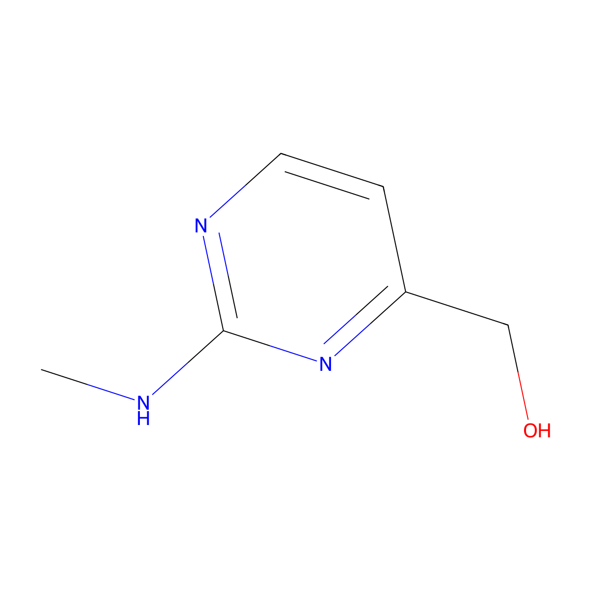 (2-(Methylamino)pyrimidin-4-yl)methanol molecular structure, CAS 110429-43-1
