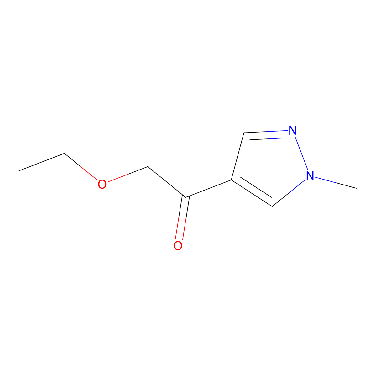 2-Ethoxy-1-(1-methyl-pyrazol-4-yl)-ethanone molecular structure, CAS 1104291-93-1
