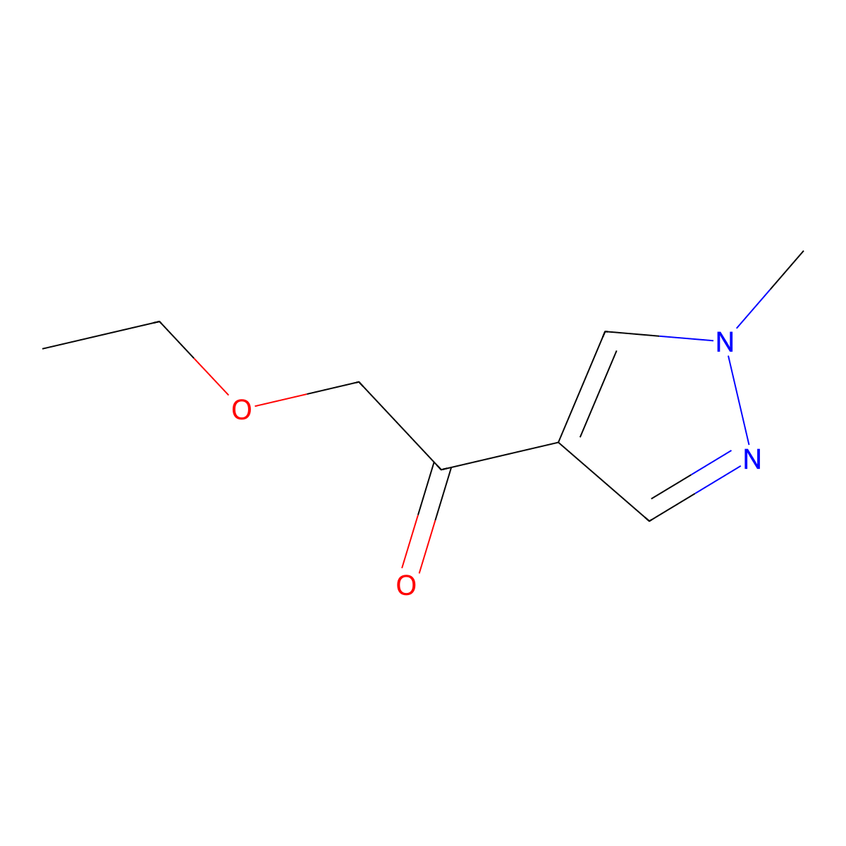 2-Ethoxy-1-(1-methyl-pyrazol-4-yl)-ethanone molecular structure, CAS 1104291-93-1