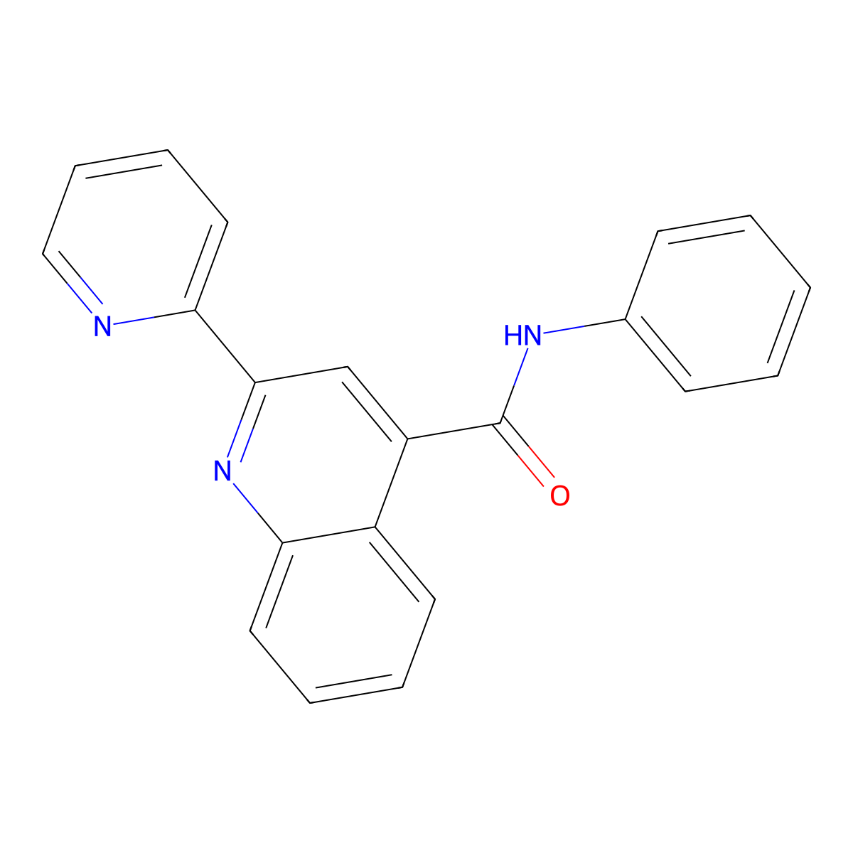 N-Phenyl-2-(pyridin-2-yl)quinoline-4-carboxamide molecular structure, CAS 110435-56-8