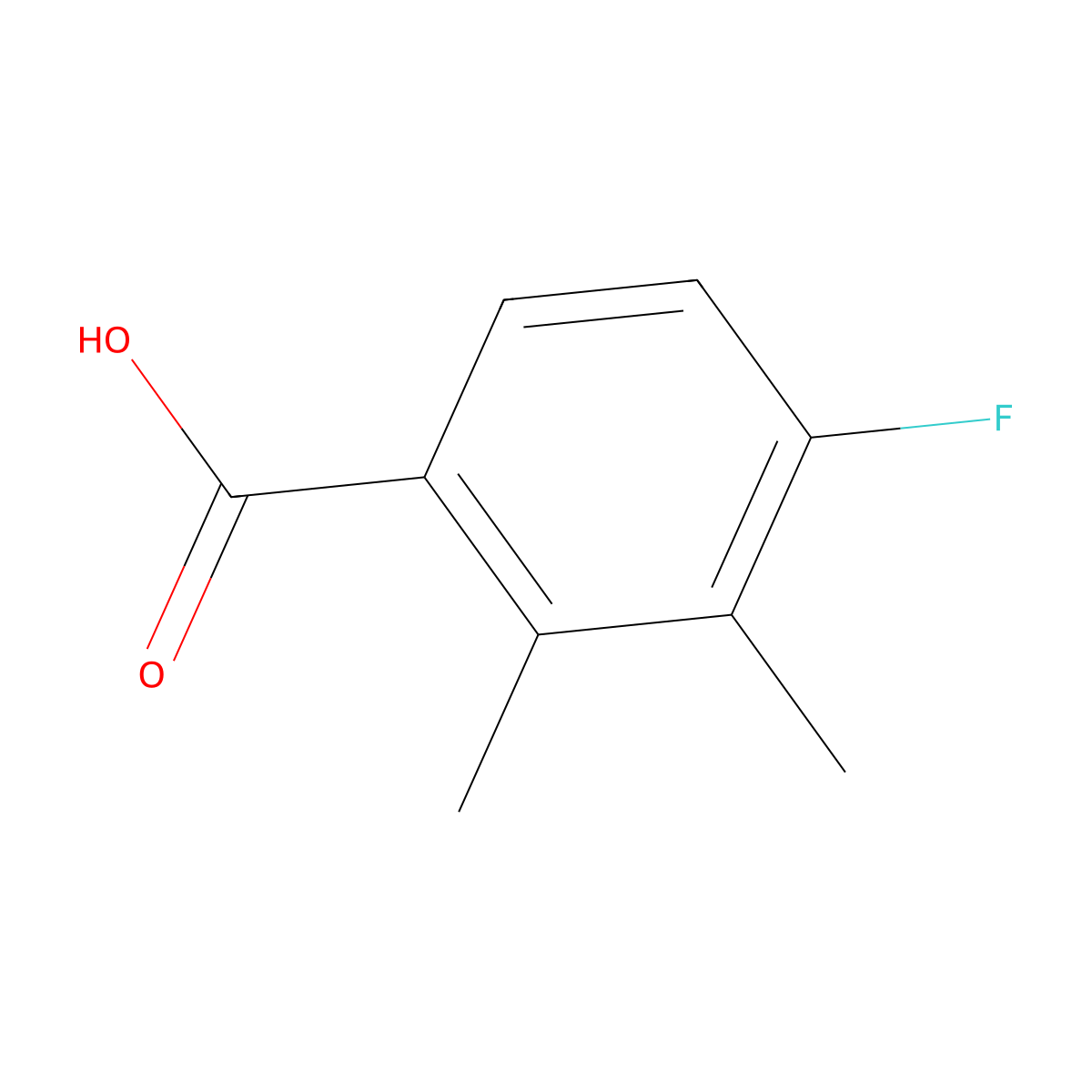 4-Fluoro-2,3-dimethylbenzoic acid molecular structure, CAS 1104380-03-1