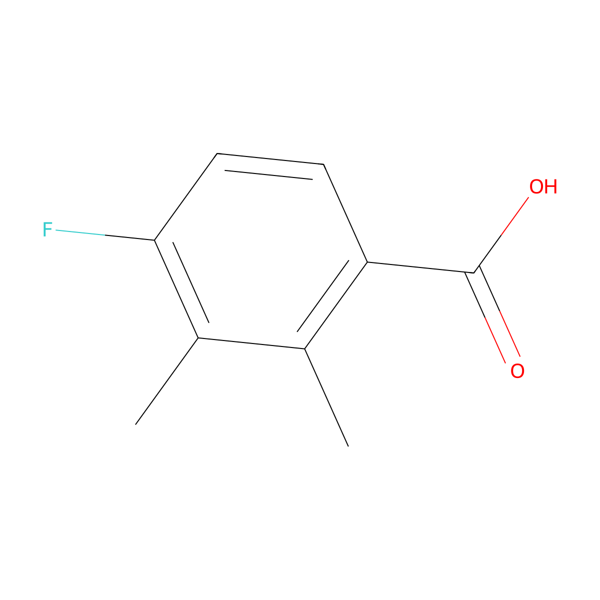 4-Fluoro-2,3-dimethylbenzoic acid molecular structure, CAS 1104380-03-1